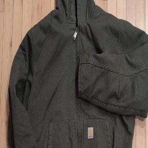 Carhartt Men's Moss Green Hooded Jacket With 3m Insulation